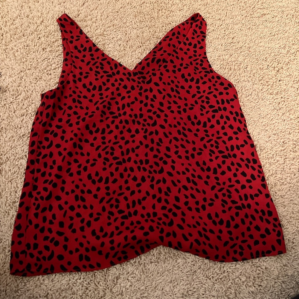 tank top, worn once, loose threads by neck line, double lined